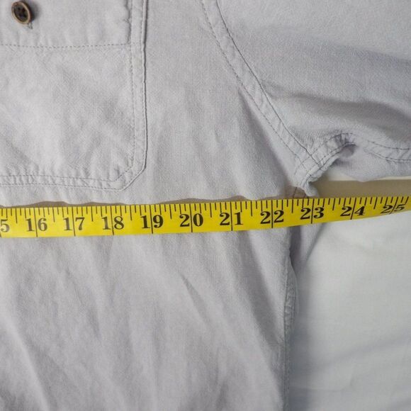 GH Bass & Co Gray‎ Linen Cotton Button up |  Men's Large - Picture 9 of 9